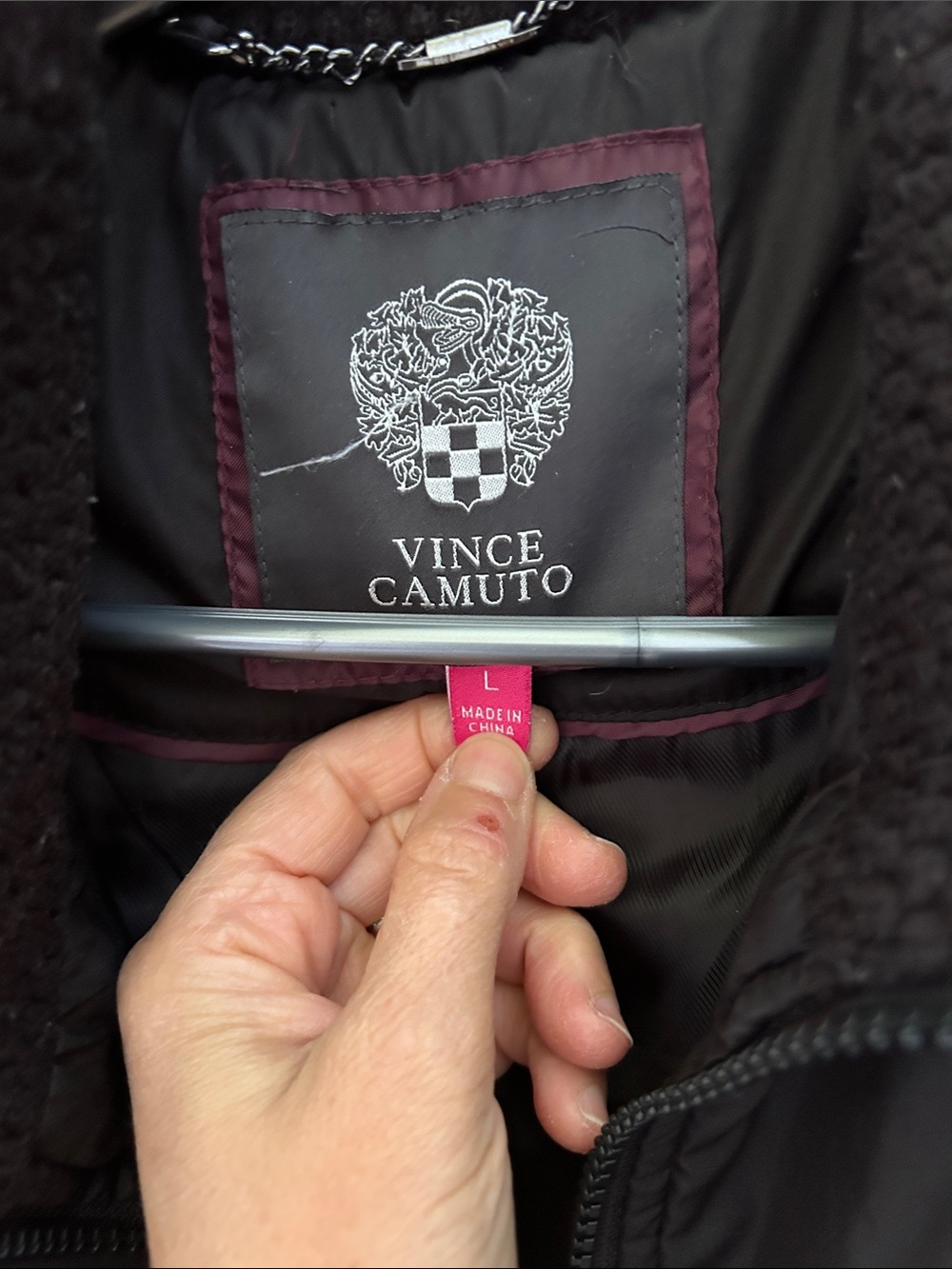 Vince Camuto Black Quilted Hooded down Puffer Coat image 3